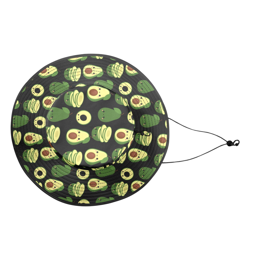 Cute Avocados Wide Brim Bucket Hat Wide Brim Bucket Hat Food Printed Offshore