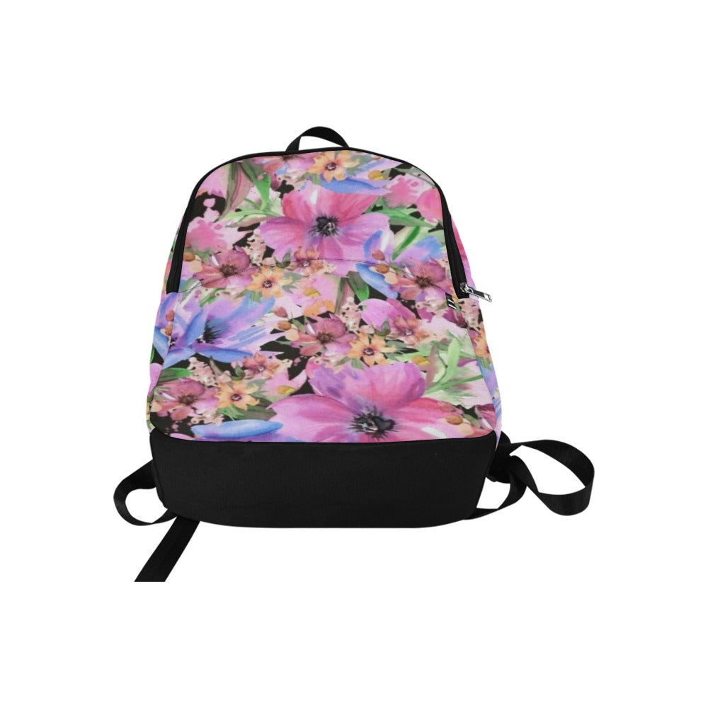 Bright Pink Floral - Fabric Backpack