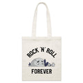 Rock And Roll Forever Parcel Canvas Tote Bag Default Title Small Tote Bag Music Printed In Australia