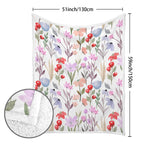 Floral Watercolour - Double-Layer Fleece Blanket 51"x59"