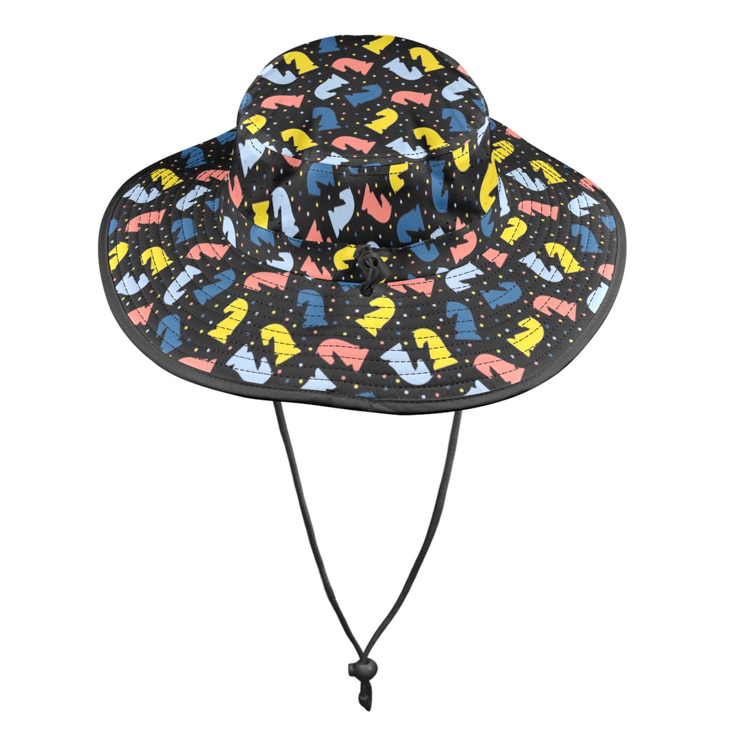 Colourful Chess Wide Brim Bucket Hat Wide Brim Bucket Hat Chess Games Printed Offshore