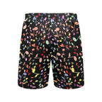 Quavers, Music Notes Men's Mid-Length Beach Shorts Men's Mid-Length Beach Shorts Music Printed Offshore