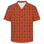 Halloween Black Cats Men's Crinkle Hawaiian Shirt
