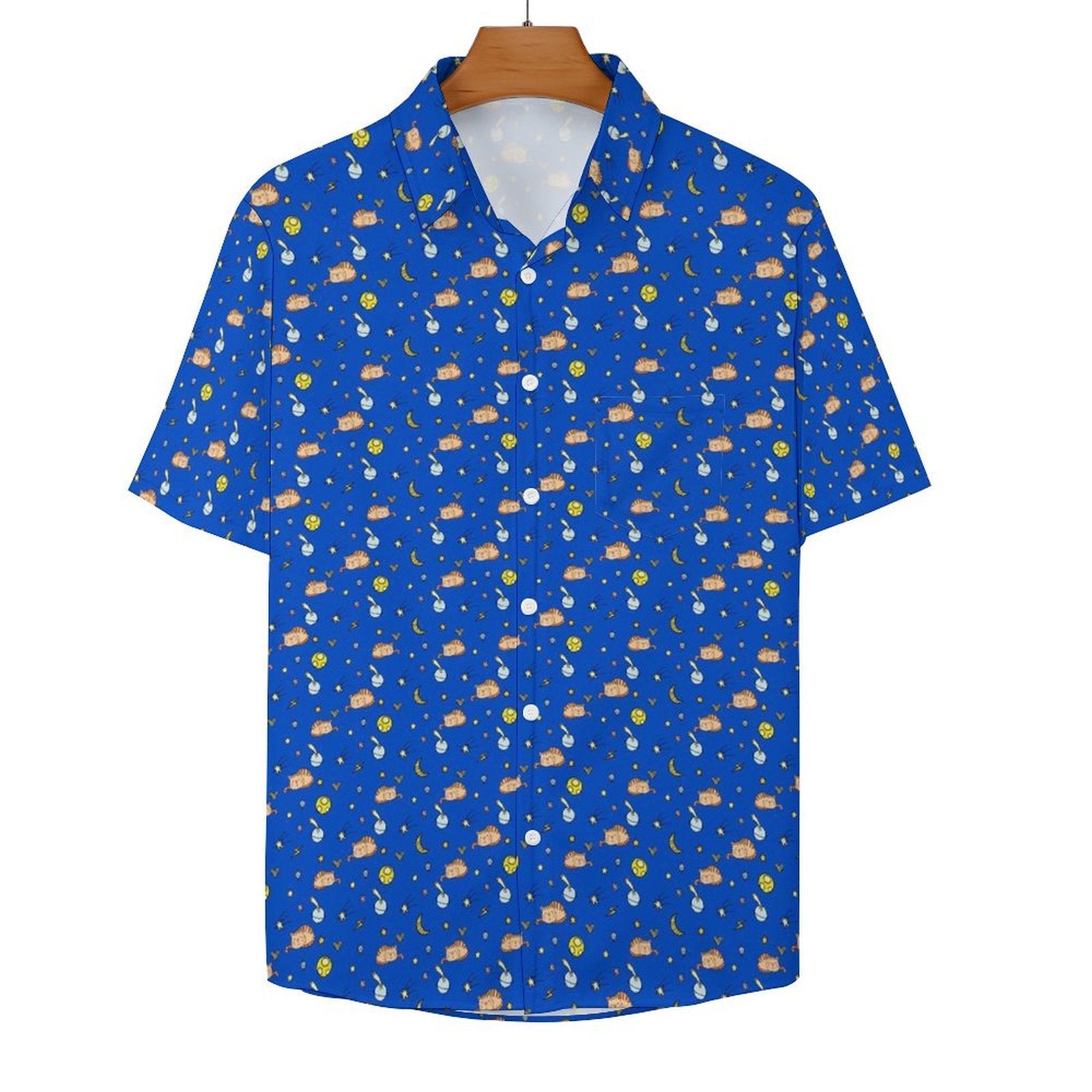 Cats In Space - Women's Short-Sleeve Button Up Shirt
