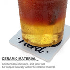 Bird Nerd - Ceramic Coasters (Square) Ceramic Coasters animal Printed Offshore