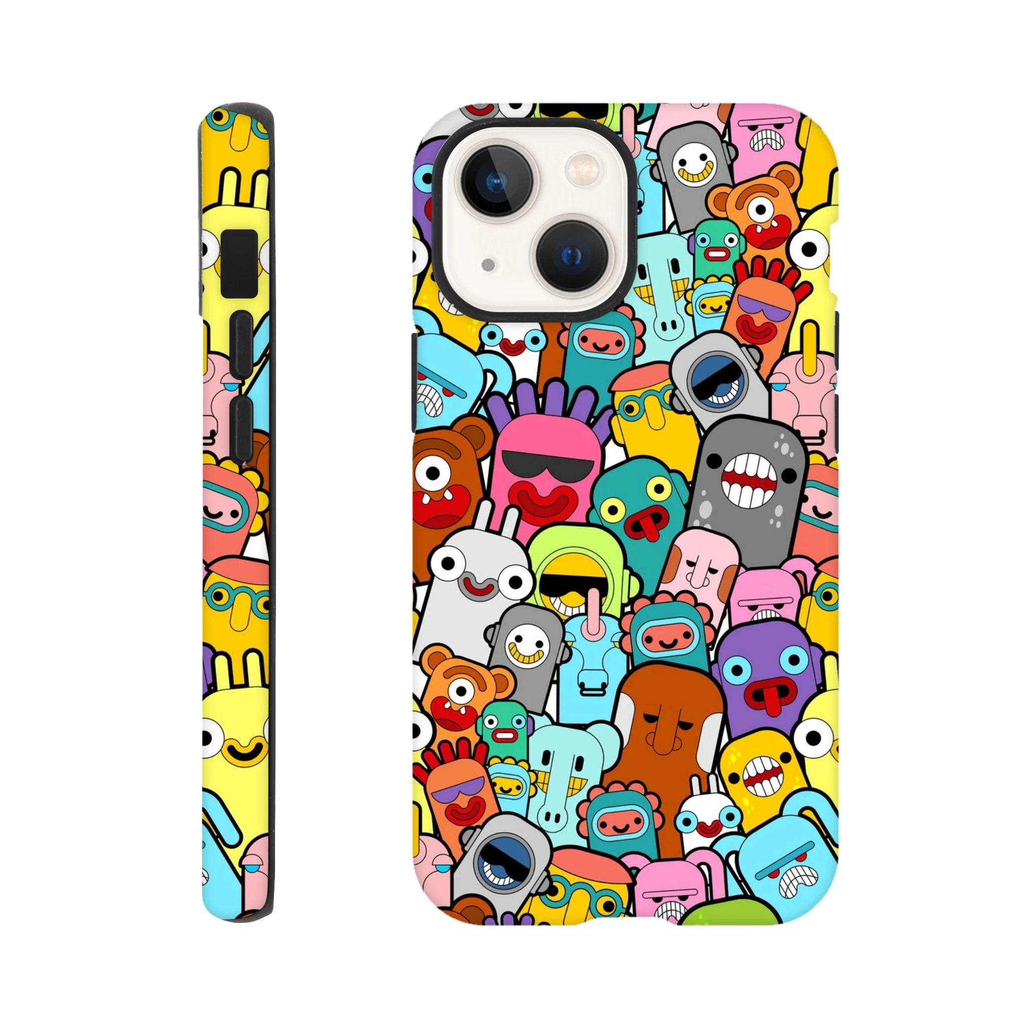 Crazy Cartoon Creatures - Apple iPhone - Tough case iPhone 13 Mini iPhone Tough Case Globally Fulfilled
