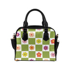 Flower Check Shoulder Handbag