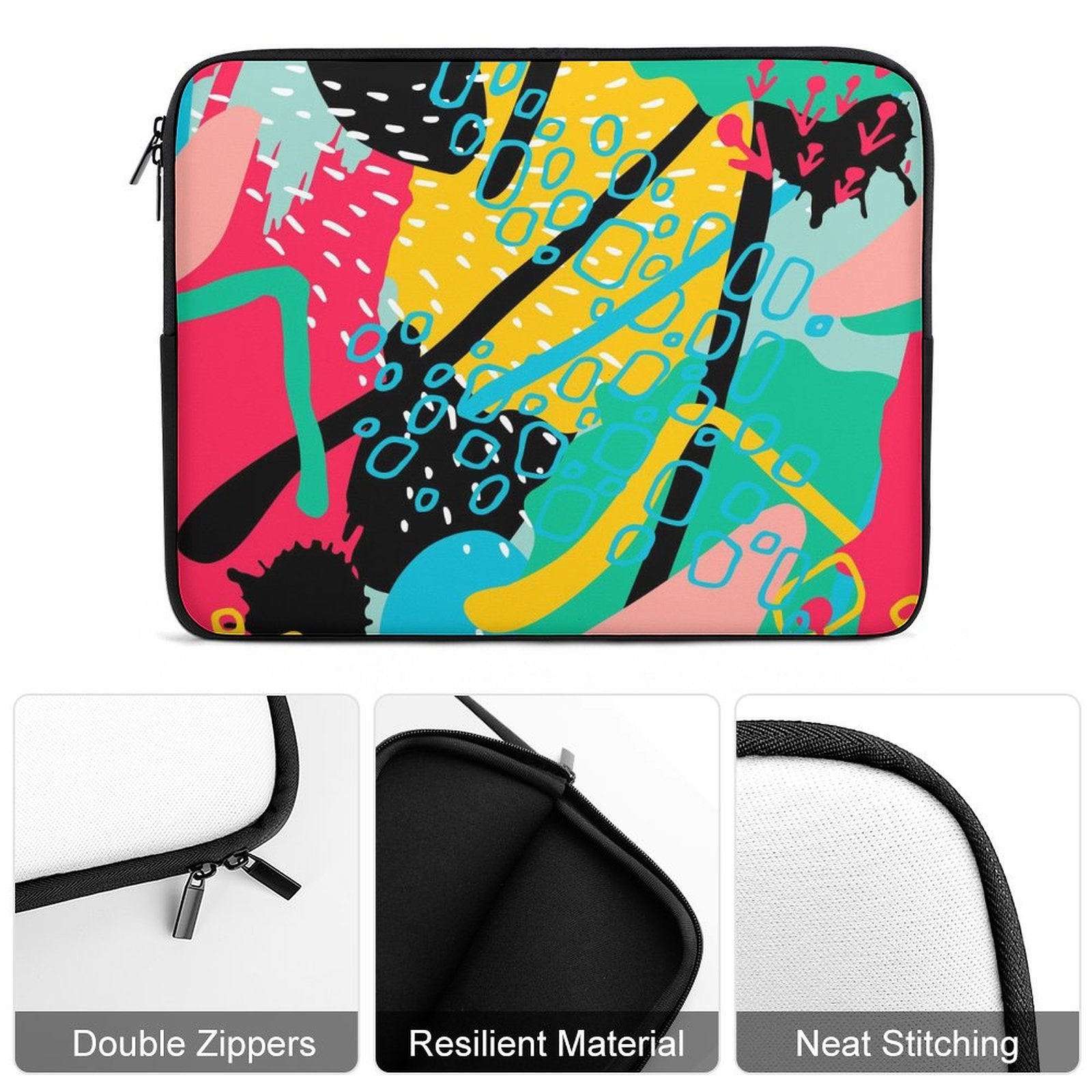 Abstract Colours Laptop Sleeve (Multiple Sizes) Laptop Sleeve Printed Offshore
