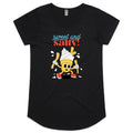 Sweet And Salty, Ice Cream And Fries Women's AS Colour Scoop Neck T-Shirt Black Womens Scoop Neck T-shirt Food Printed In Australia