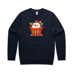 Chicken Pot Pi - AS Colour Stencil Crew Sweatshirt Navy Sweatshirt Printed In Australia