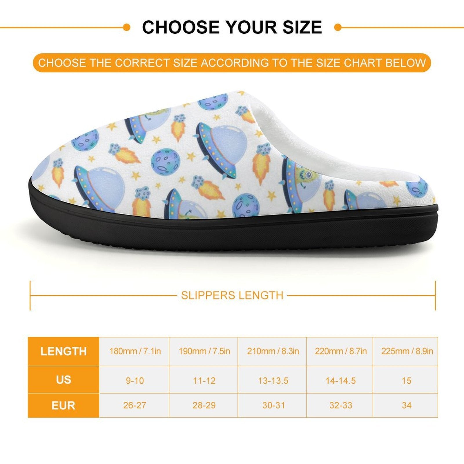 UFO's Kids Cotton Slippers