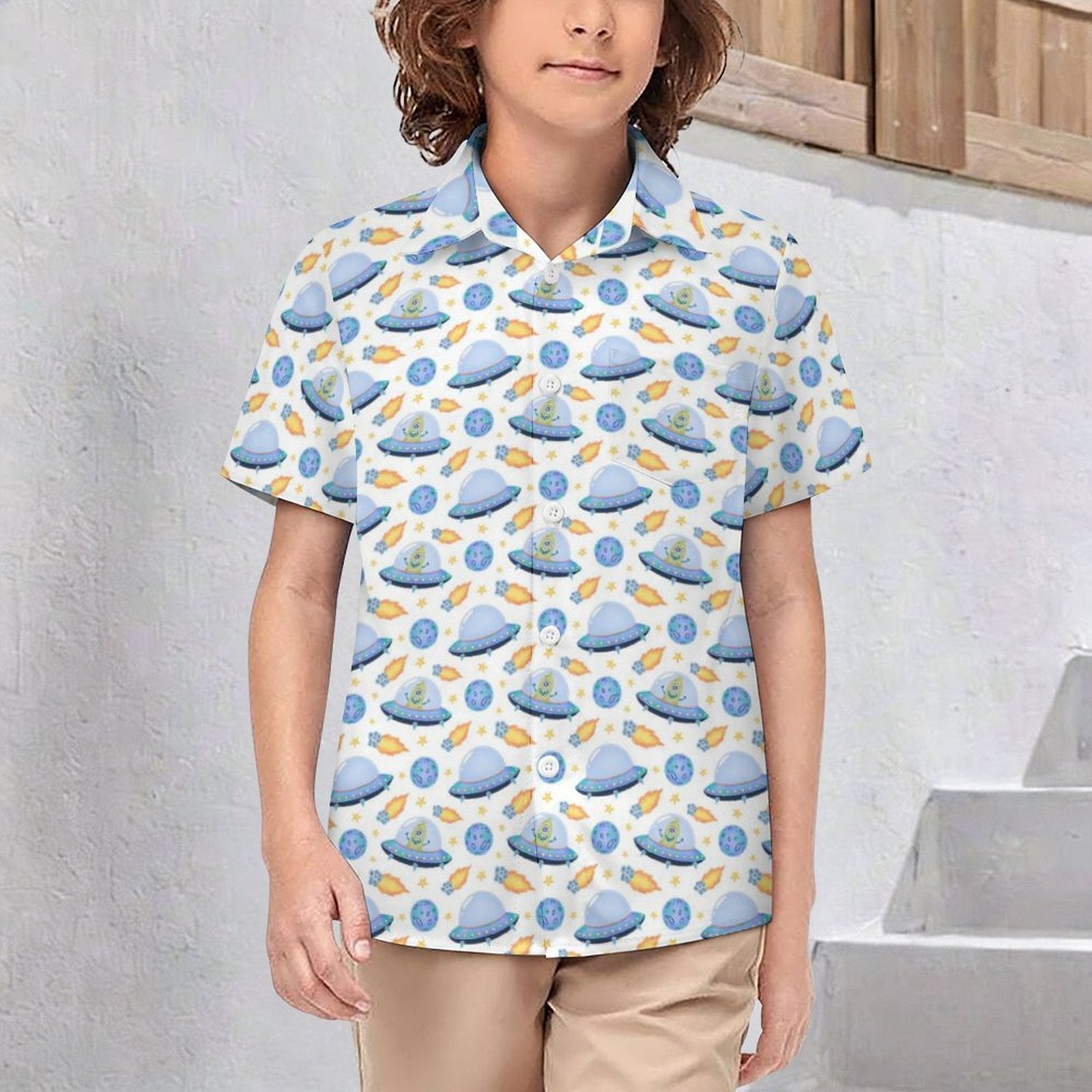 UFO's Kids Cotton Short Sleeve Shirt