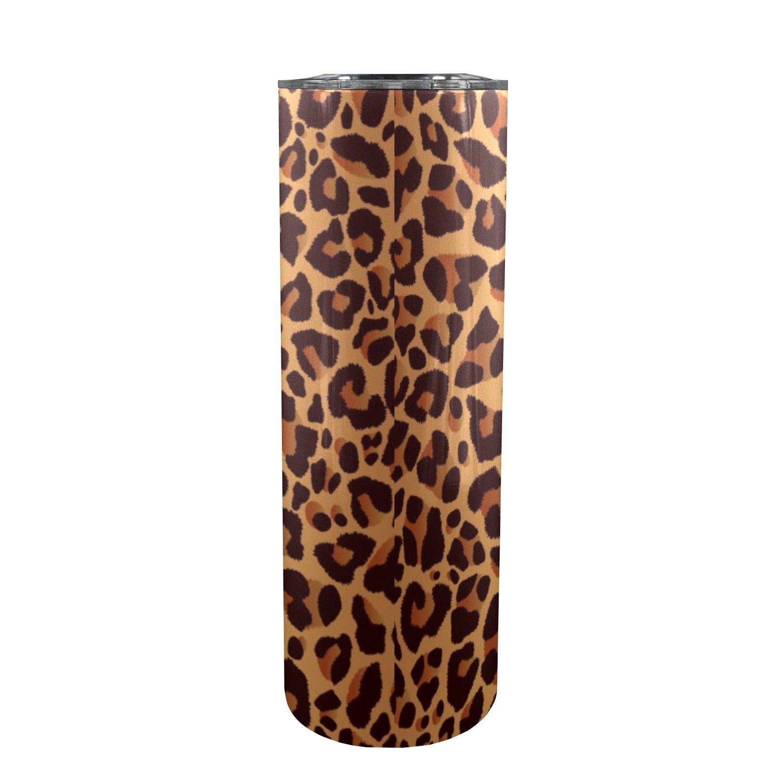 Leopard Print 20oz Tall Skinny Tumbler with Lid and Straw