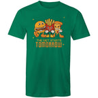 The Diet Starts Tomorrow, Hamburger And Fries - Mens T-Shirt Kelly Green Mens T-shirt Food Printed In Australia