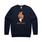 Beefcake - AS Colour Stencil Crew Sweatshirt Navy Sweatshirt Fitness Printed In Australia