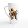 Personalise Lorikeet, Australian Birds White Latte 17oz Ceramic Mug Default Title Personalised Latte Mug animal Birds Globally Fulfilled