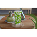 Cute Limes - White Latte 17oz Ceramic Mug Latte Mug food Globally Fulfilled