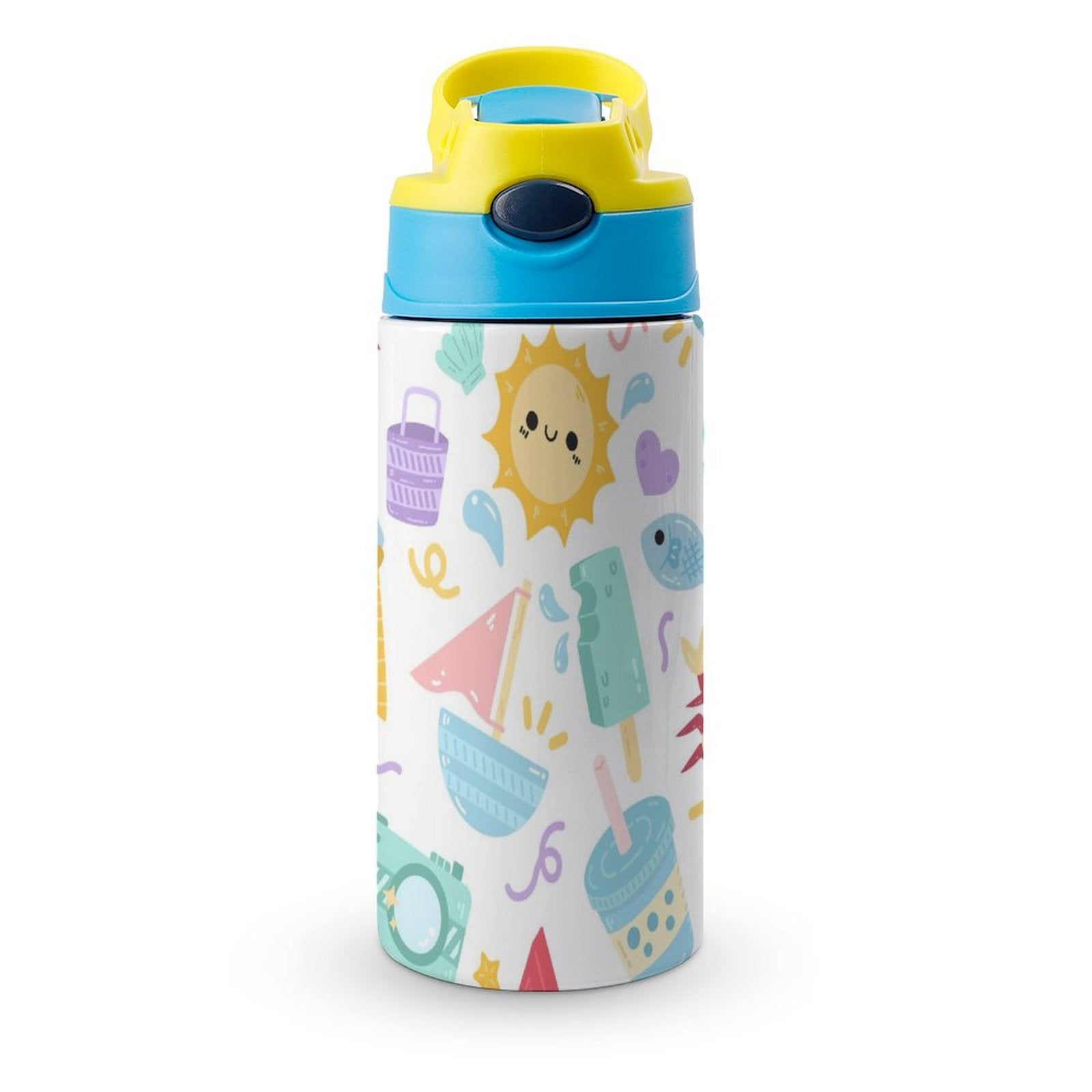 Summer Fun - Little Kids Water Bottle blue 350ml Little Kids Water Bottle Printed Offshore Summer