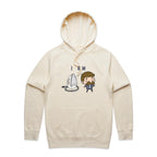 I Am Ironing Man - Mens Hoodie Ecru Mens Hoodie comic Printed In Australia