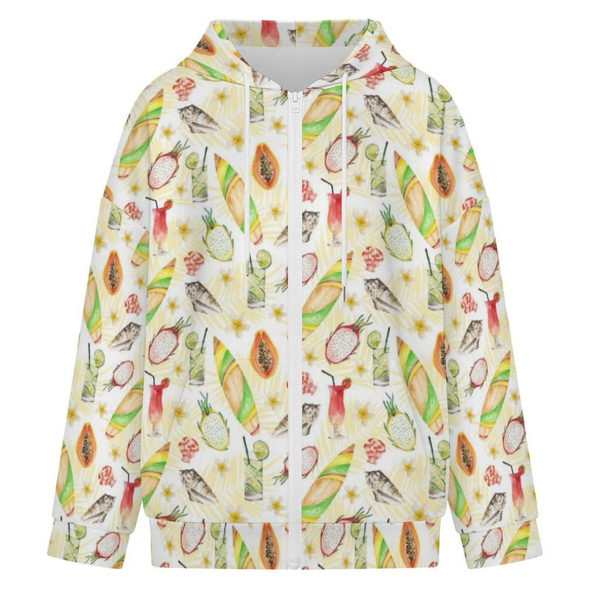 Tropical Surf Women's Full-Zip Hoodie