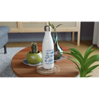 Respect The Locals, Sea Life - White 17oz Stainless Steel Water Bottle White Water Bottle animal Globally Fulfilled Ocean Surf