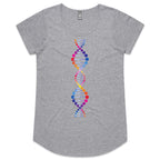 DNA - Womens Scoop Neck T-Shirt Grey Marle Womens Scoop Neck T-shirt Printed In Australia Science