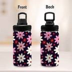 Pink Daisy - Kids Water Bottle with Chug Lid (12 oz)