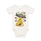 UFO Cat Abduction AS Colour Baby Bodysuit Natural Baby Bodysuit animal Printed In Australia Sci Fi