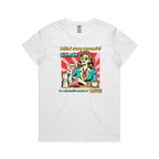 Retro Coffee Woman Women's AS Colour T-shirt White Womens T-shirt Coffee Printed In Australia Retro