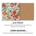 Australian Flora - Ceramic Coasters (Square) Ceramic Coasters Plants Printed Offshore