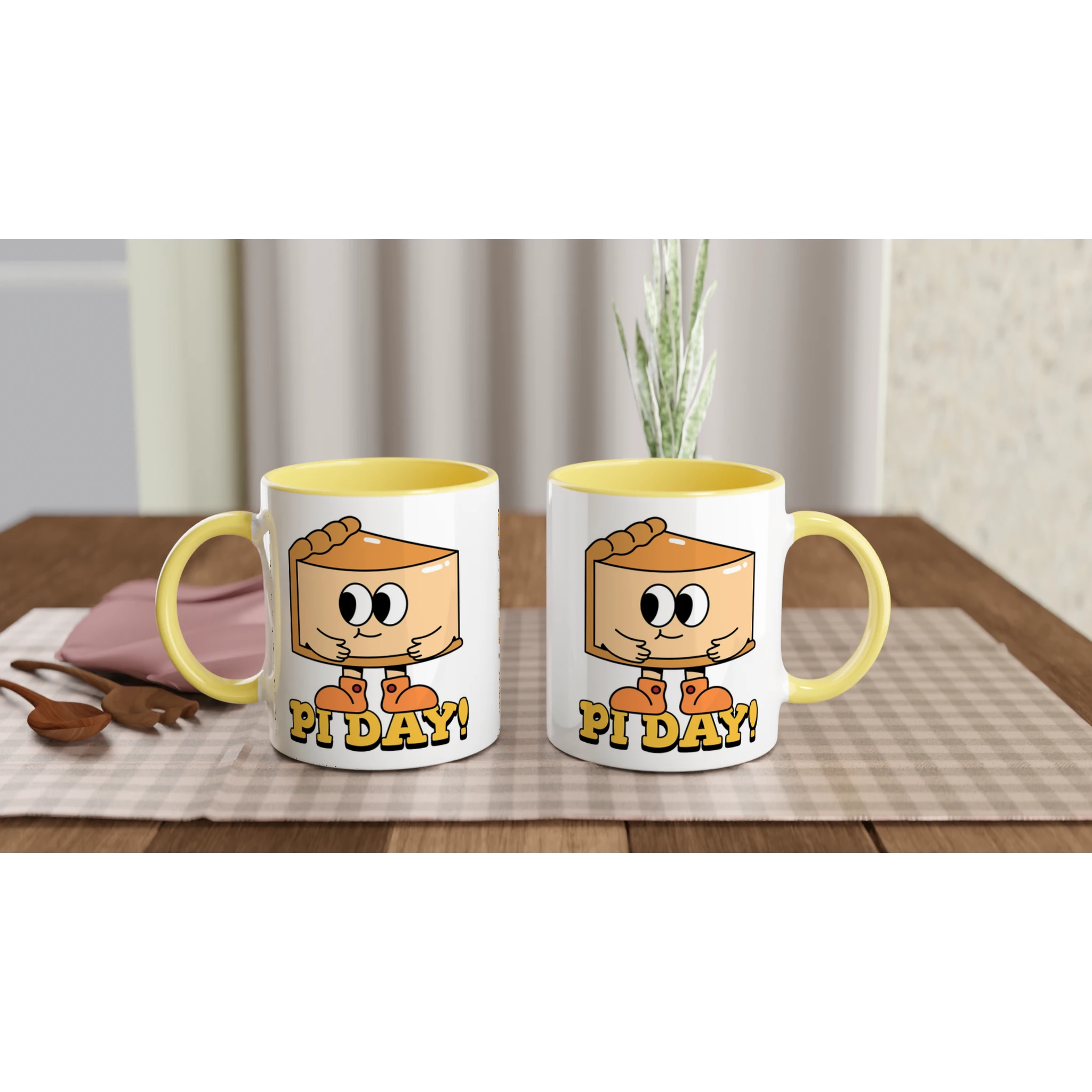 Personalised - Pi Day - White 11oz Ceramic Mug with Colour Inside Personalised 11oz Mug customise Globally Fulfilled Maths personalise Science