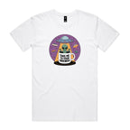 Coffee, Alien, UFO, Take Me To Your Brewer Men's AS Colour T-shirt White Mens T-shirt Coffee Printed In Australia Sci Fi