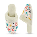 Brass Musical Instruments Women's Fur Trim Thick-Sole Indoor Slippers Women's Fur Trimmed Slippers Music Printed Offshore