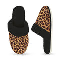 Leopard Print Women's Fur Trim Thick-Sole Indoor Slippers Women's Fur Trimmed Slippers animal Printed Offshore
