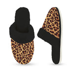 Leopard Print Women's Fur Trim Thick-Sole Indoor Slippers Women's Fur Trimmed Slippers animal Printed Offshore