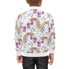 Unicorn Rainbow Kids Bomber Jacket Kids Bomber Jacket animal Printed Offshore