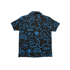 Blue Squiggle - Junior Kids Hawaiian Shirt