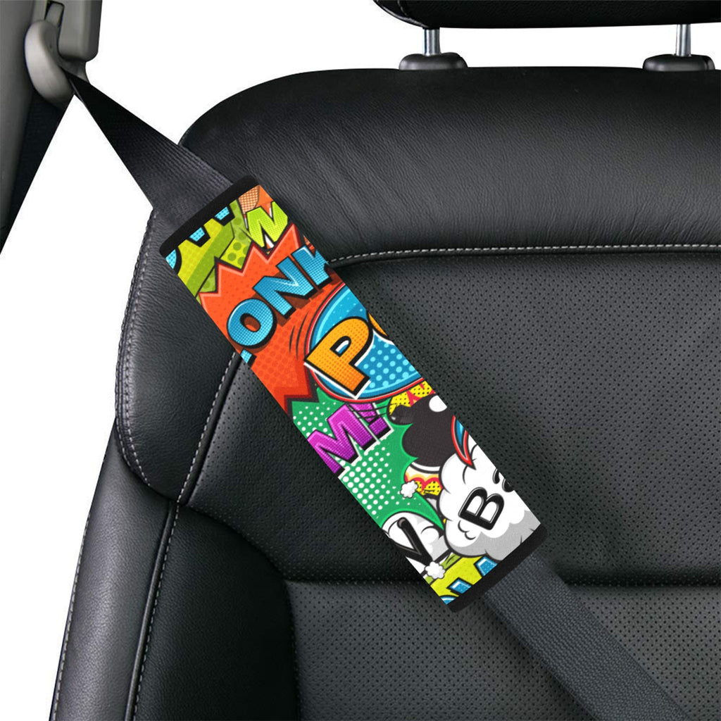 Comic Book 2 Car Seat Belt Cover 7''x10'' (Pack of 2) Car Seat Belt Cover 7x10 (Pack of 2) comic Printed Offshore