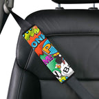 Comic Book 2 Car Seat Belt Cover 7''x10'' (Pack of 2) Car Seat Belt Cover 7x10 (Pack of 2) comic Printed Offshore