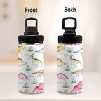 Dinosaur Garden - Kids Water Bottle with Chug Lid (12 oz) Kids Water Bottle with Chug Lid animal Printed Offshore