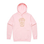 Life Is Better With Coffee - Mens Hoodie Pink Mens Hoodie Coffee Printed In Australia