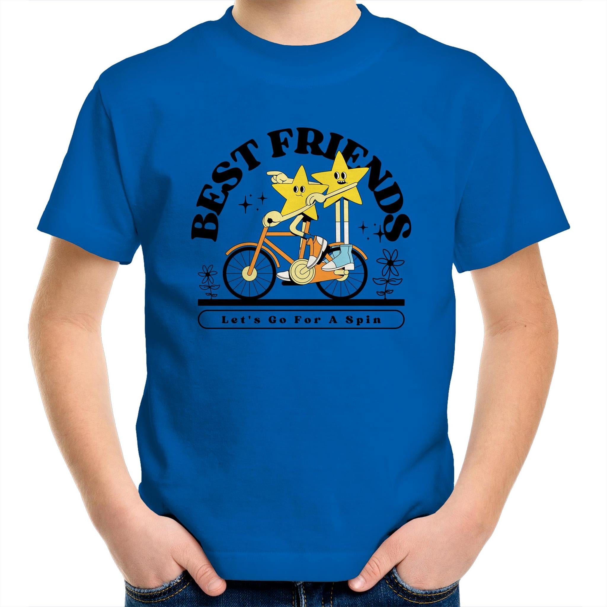 Best Friends - Kids Youth T-Shirt Bright Royal Kids Youth T-shirt Printed In Australia