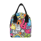 Sticker Music - Zipper Lunch Bag One Size Zipper Lunch Bag Printed Offshore