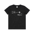 Cat String Theory Physics Kids AS Colour T-shirt Black Kids Youth T-shirt animal Printed In Australia Science