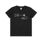 Cat String Theory Physics Kids AS Colour T-shirt Black Kids Youth T-shirt animal Printed In Australia Science