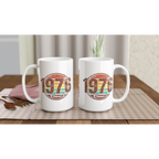Personalised - 1976 Classic - White 15oz Ceramic Mug Personalised 15oz Mug Globally Fulfilled