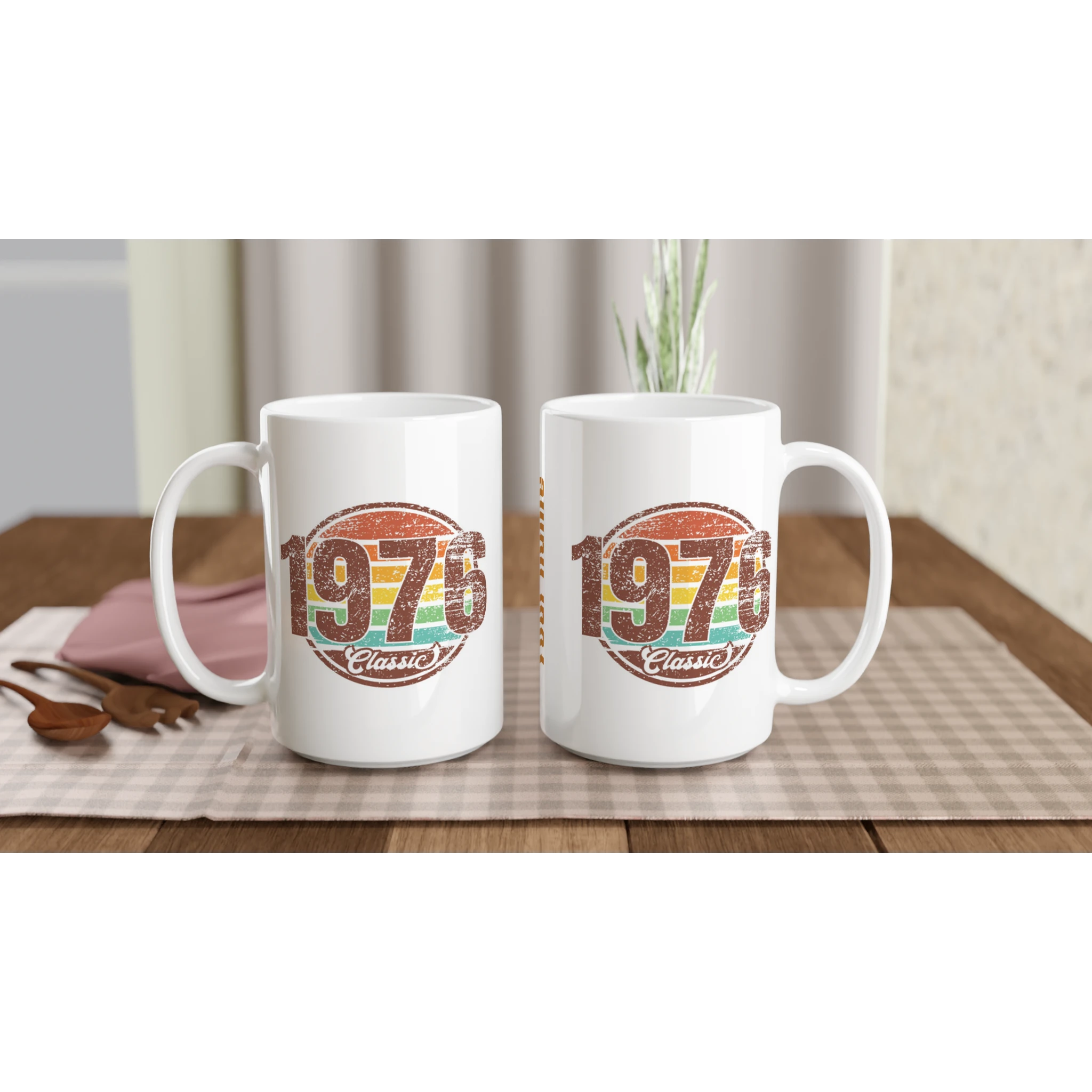 Personalised - 1976 Classic - White 15oz Ceramic Mug Personalised 15oz Mug Globally Fulfilled