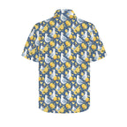 Lemon Seagull Men's Short Sleeve Hawaiian Shirt Men's Hawaiian Shirt (New) animal Printed Offshore