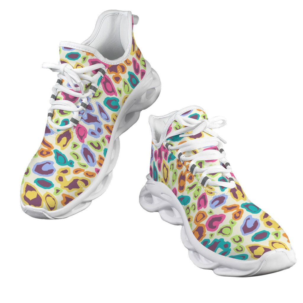 Colourful Cheetah Women's Twisted Sole Sneakers