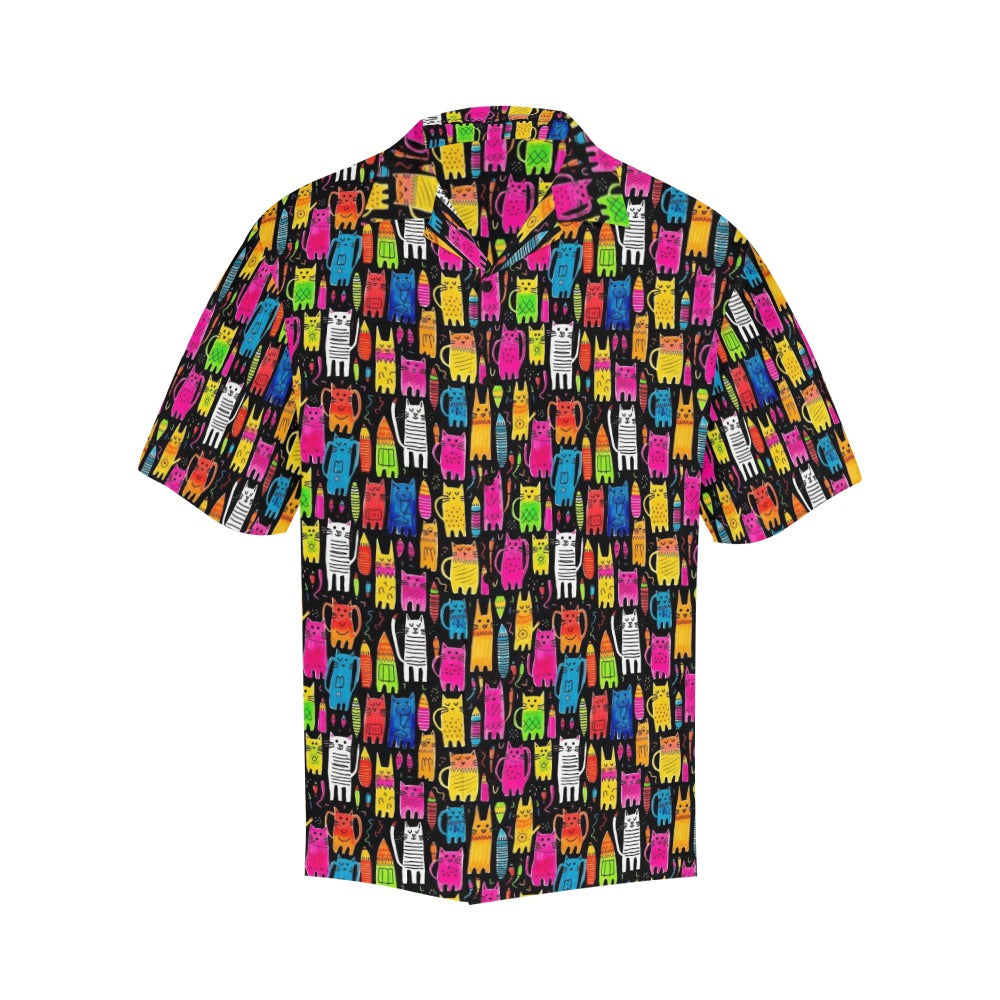 Colourful Cats - Mens Hawaiian Shirt